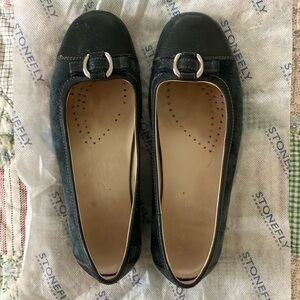 Stonefly shoes / navy blue suede and leather